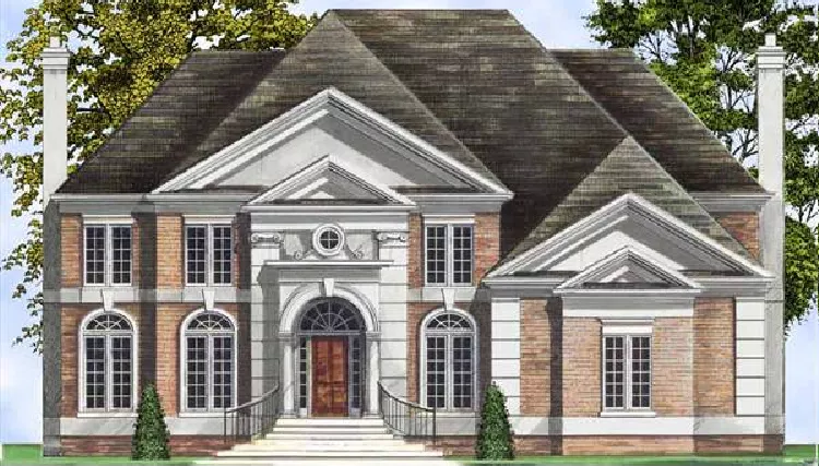 image of 2 story traditional house plan 7937